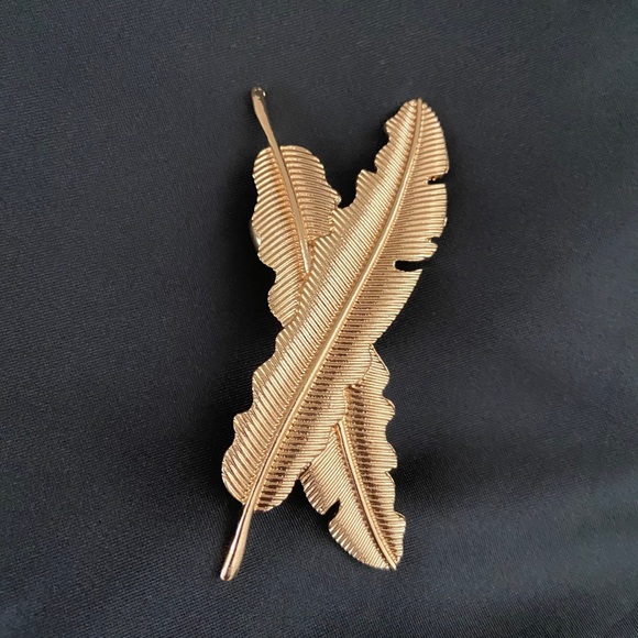 💕Last one Golden Feather Hair Clip Pin Barrette - Picture 7 of 10